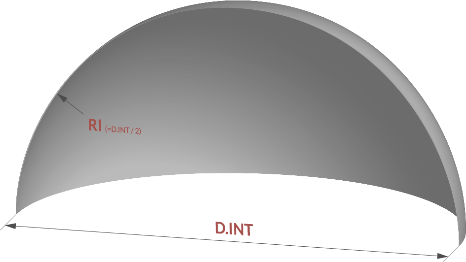 fond de cuve demi sphere
