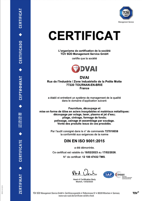 iso 9001 dvai